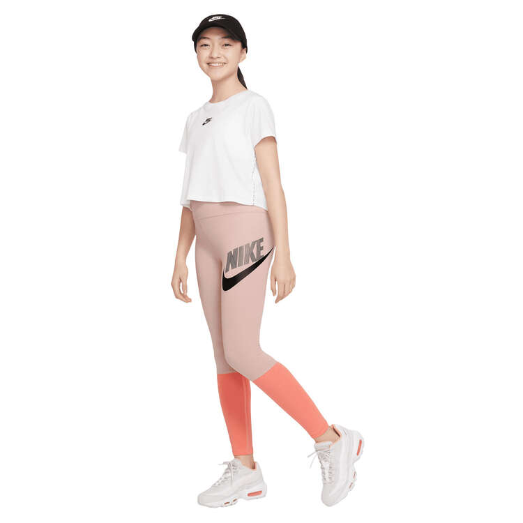 Nike Girls Sportswear Favourites HW Tights, Pink, rebel_hi-res
