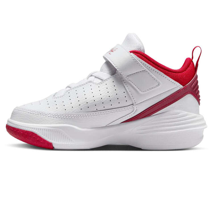 Jordan Max Aura 5 PS Kids Basketball Shoes White/Red US 11, White/Red, rebel_hi-res