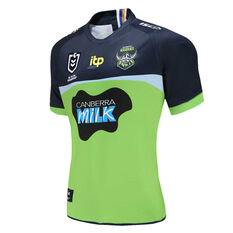 Canberra Raiders 2021 Mens Home Jersey Green S, Green, rebel_hi-res