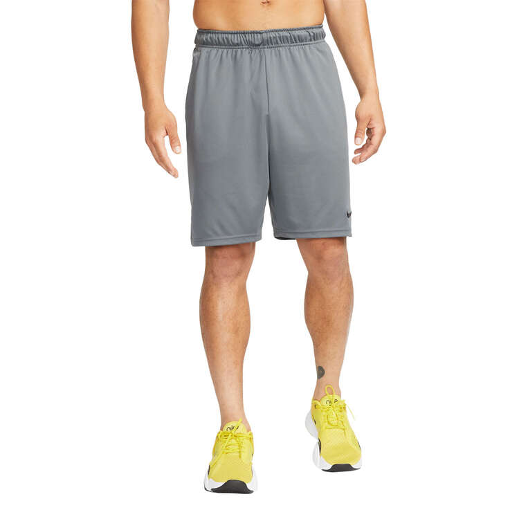 Nike Mens Dri-FIT Knit Training Shorts, Grey, rebel_hi-res