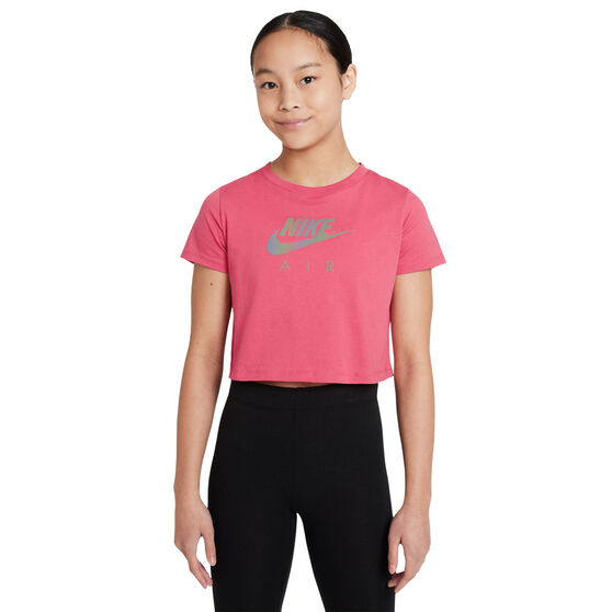 Nike Air Girls Sportswear Crop Tee, Pink, rebel_hi-res