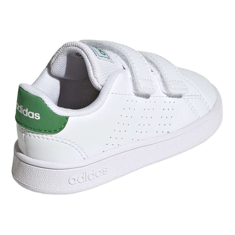 adidas Advantage Court Toddlers Shoes, White/Green, rebel_hi-res