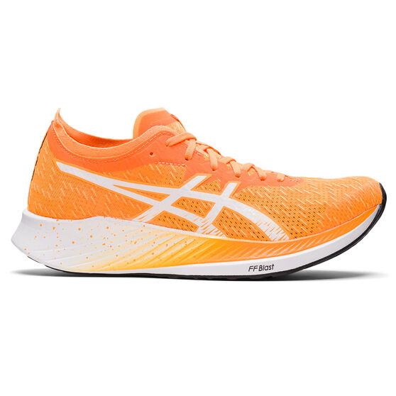 Asics Magic Speed Womens Running Shoes, Orange/White, rebel_hi-res