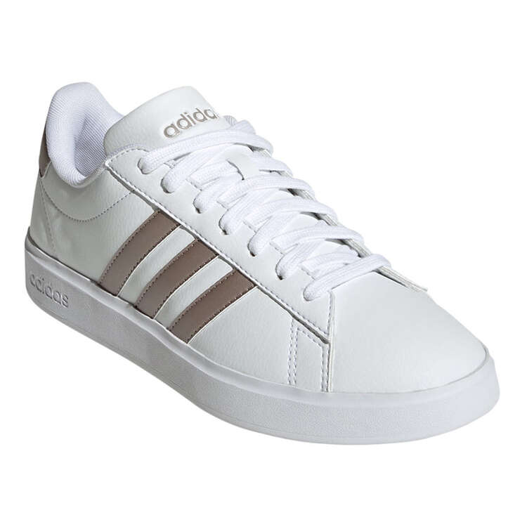 adidas Grand Court 2.0 Womens Casual Shoes, White/Metallic, rebel_hi-res