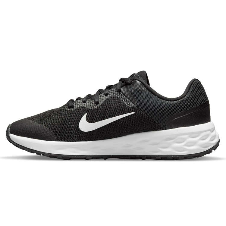 Nike Revolution 6 Next Nature GS Kids Running Shoes Black/White US 4, Black/White, rebel_hi-res