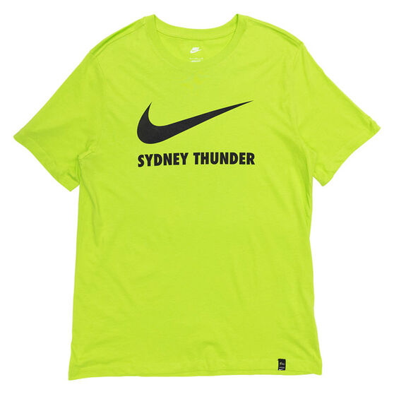 Sydney Thunder 2021/22 Mens Swoosh Tee, Green, rebel_hi-res