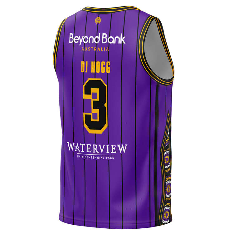Champion Youth Sydney Kings D. J. Hogg 2023/24 Home Basketball Jersey Purple 8, Purple, rebel_hi-res