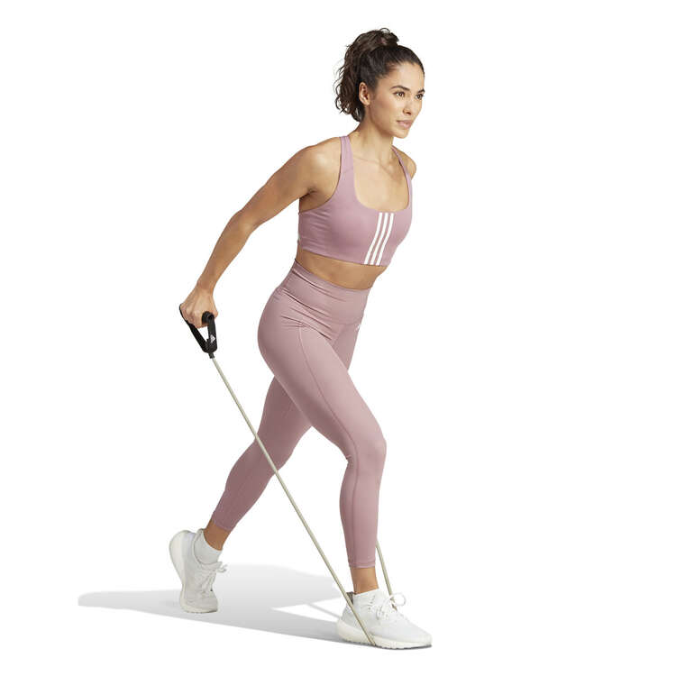 adidas Womens Powerimpact Training Sports Bra, Pink, rebel_hi-res