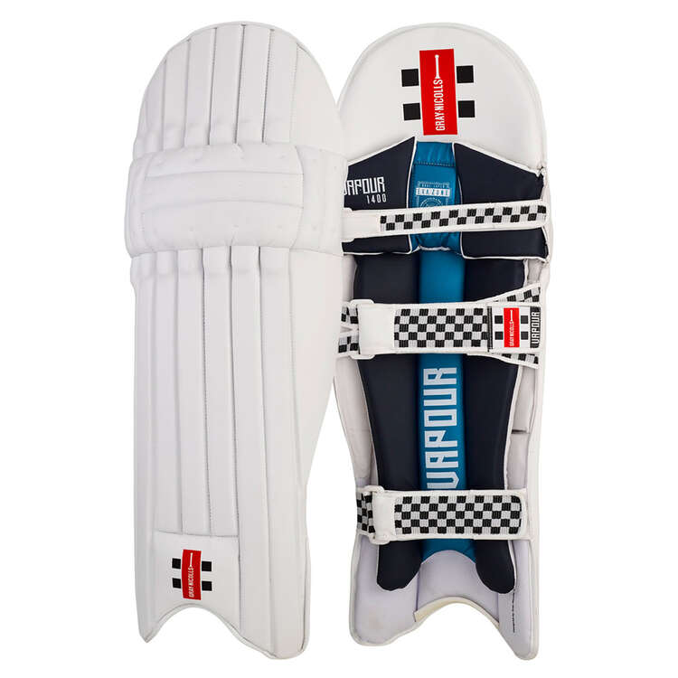 Gray Nicolls Vapour 1400 Cricket Batting Pads White/Red Right Hand, White/Red, rebel_hi-res