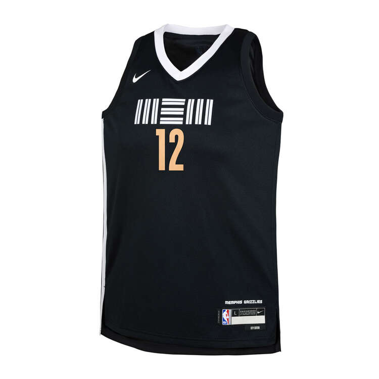 Nike Memphis Grizzlies Ja Morant 2023/24 City Edition Kids Basketball Jersey Black S, Black, rebel_hi-res