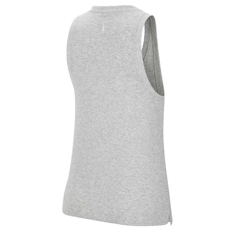 Nike Womens Yoga Henley Tank Grey M, Grey, rebel_hi-res