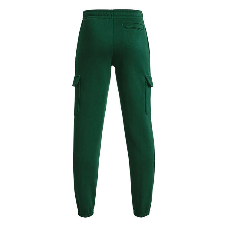 Under Armour Boys Essentials Fleece Cargo Jogger Pants Green XS, Green, rebel_hi-res