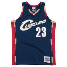 Cleveland Cavaliers LeBron James Mens 2003/04 Road Swingman Jersey Blue S, Blue, rebel_hi-res