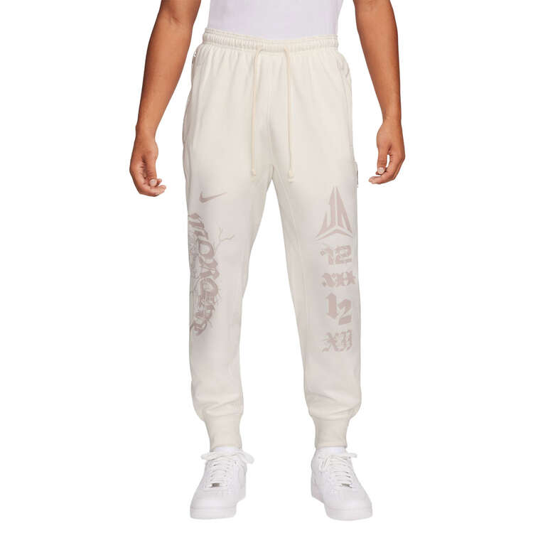 Nike Ja Morant Mens Dri-FIT Jogger Basketball Pants, White, rebel_hi-res