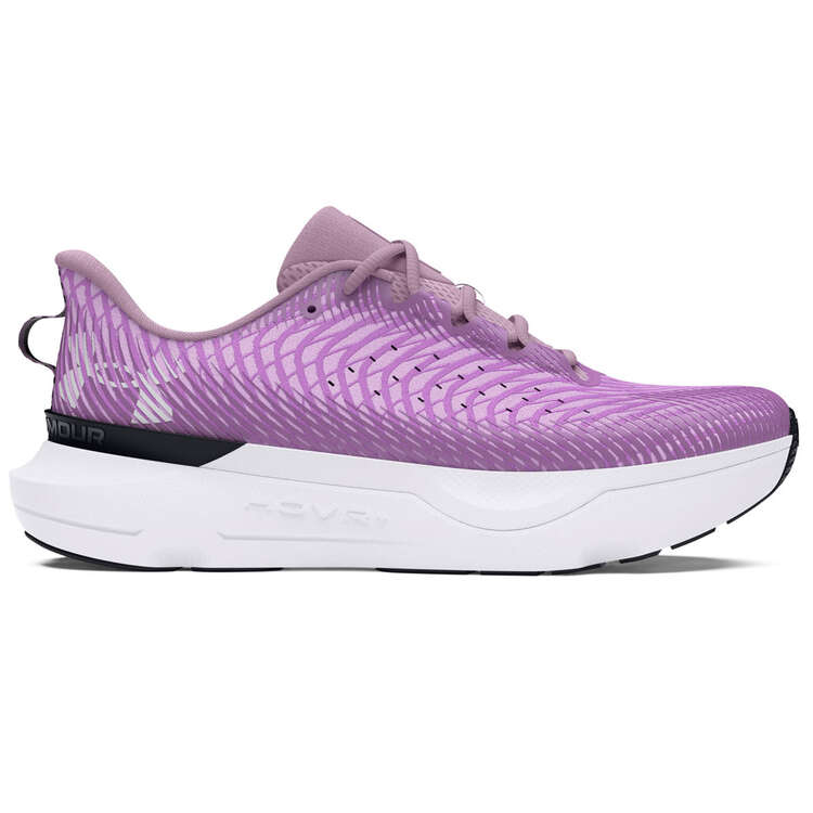 Under Armour Infinite Pro Womens Running Shoes, Purple/White, rebel_hi-res