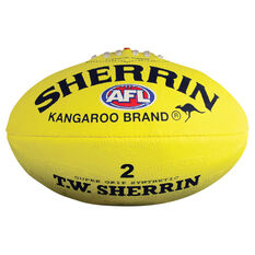 Sherrin Synthetic Australian Rules Ball Yellow 2, , rebel_hi-res
