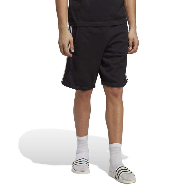 adidas Originals Adicolor Classics 3-Stripes Sweat Shorts, Black, rebel_hi-res