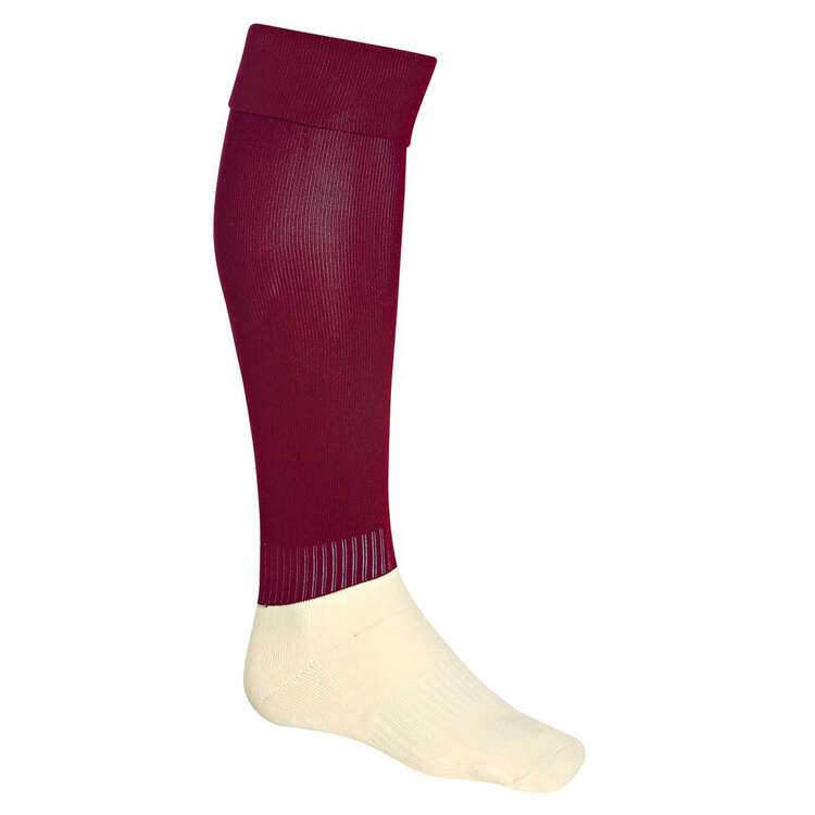Burley Football Socks, Maroon, rebel_hi-res