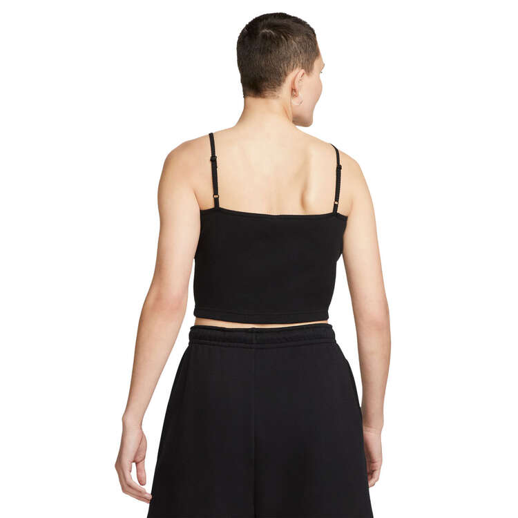 Nike Womens Sportswear Essential Ribbed Crop Top, Black, rebel_hi-res
