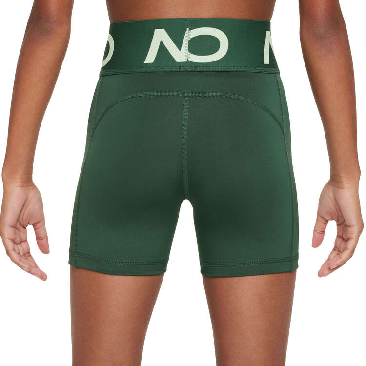 Nike Pro Kids Dri-FIT 3 Inch Shorts Green XS, Green, rebel_hi-res