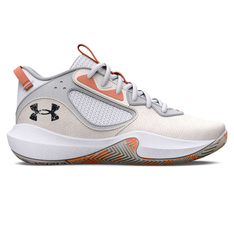 Under Armour Lockdown 6 Basketball Shoes, White, rebel_hi-res