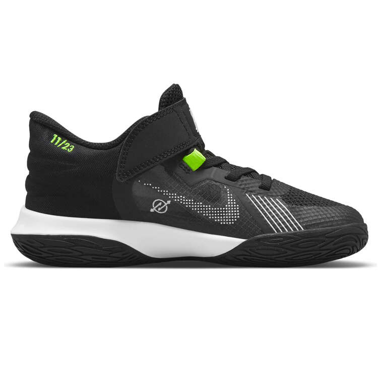 Nike Flytrap 5 Kids Basketball Shoes Black/White US 11, Black/White, rebel_hi-res