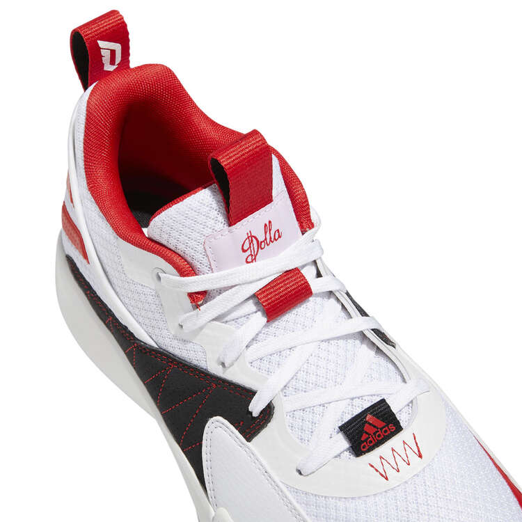 adidas Dame Certified Basketball Shoes White/Red US Mens 7 / Womens 8, White/Red, rebel_hi-res