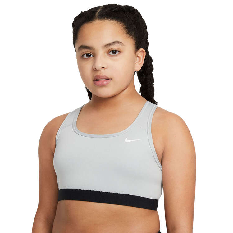 Nike Girls Swoosh Sports Bra Grey XS, Grey, rebel_hi-res
