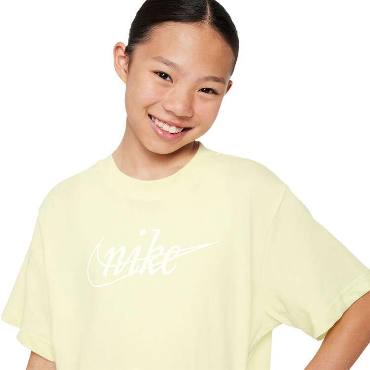 Nike Girls Dri-FIT Boxy Tee, Yellow, rebel_hi-res