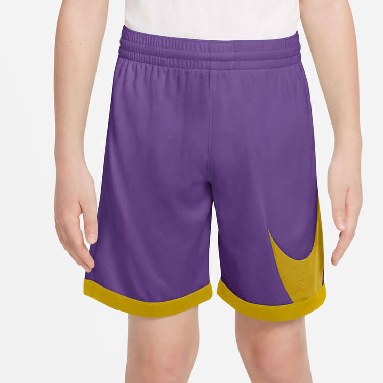 Nike Boys Dri-FIT HBR Basketball Shorts, Purple, rebel_hi-res