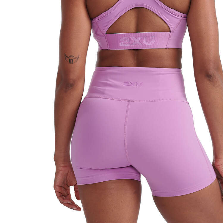 2XU Womens Form 4 Inch Shorts, Purple, rebel_hi-res