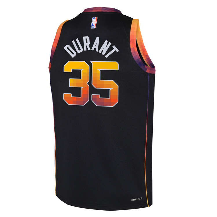 Jordan Youth Phoenix Suns Kevin Durant 2023/24 Statement Basketball Jersey Black S, Black, rebel_hi-res