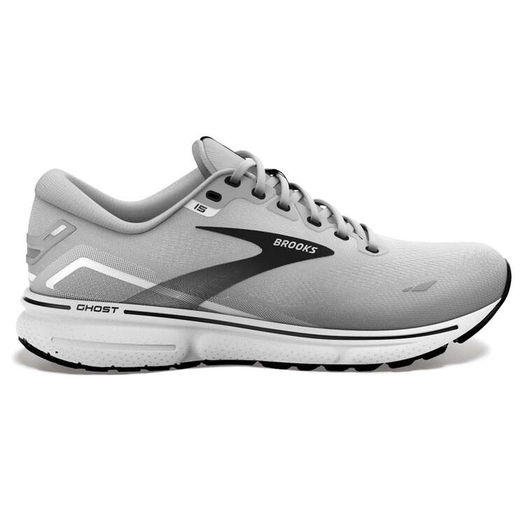 Brooks Ghost 15 2E Mens Running Shoes, Grey/Black, rebel_hi-res