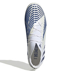 adidas Predator Edge .1 Low Football Boots, White/Blue, rebel_hi-res