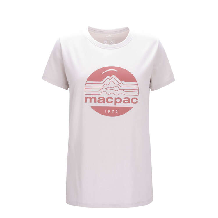 Macpac Womens Retro Boxy Organic Tee, Beige, rebel_hi-res