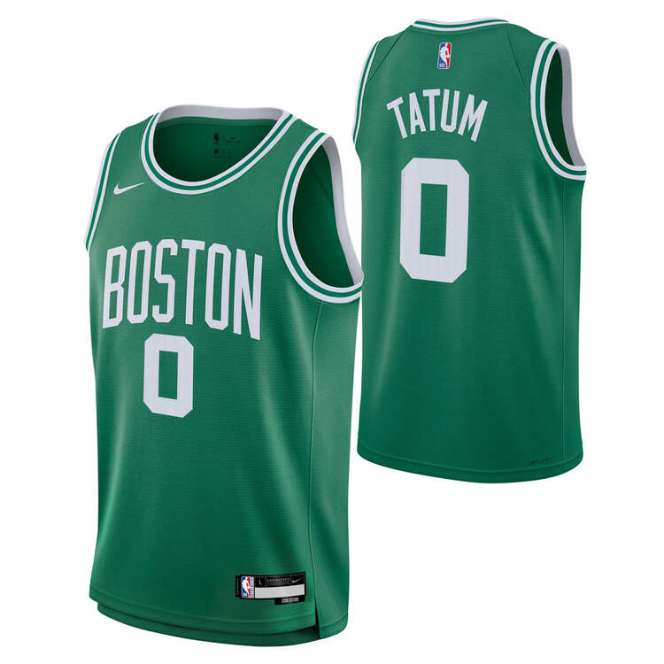 Nike Youth Boston Celtics Jayson Tatum 2023/24 Icon Basketball Jersey, Green, rebel_hi-res