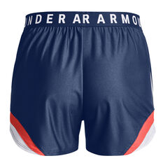 Under Armour Womens Play Up 3.0 Tri Colour Shorts, Indigo, rebel_hi-res