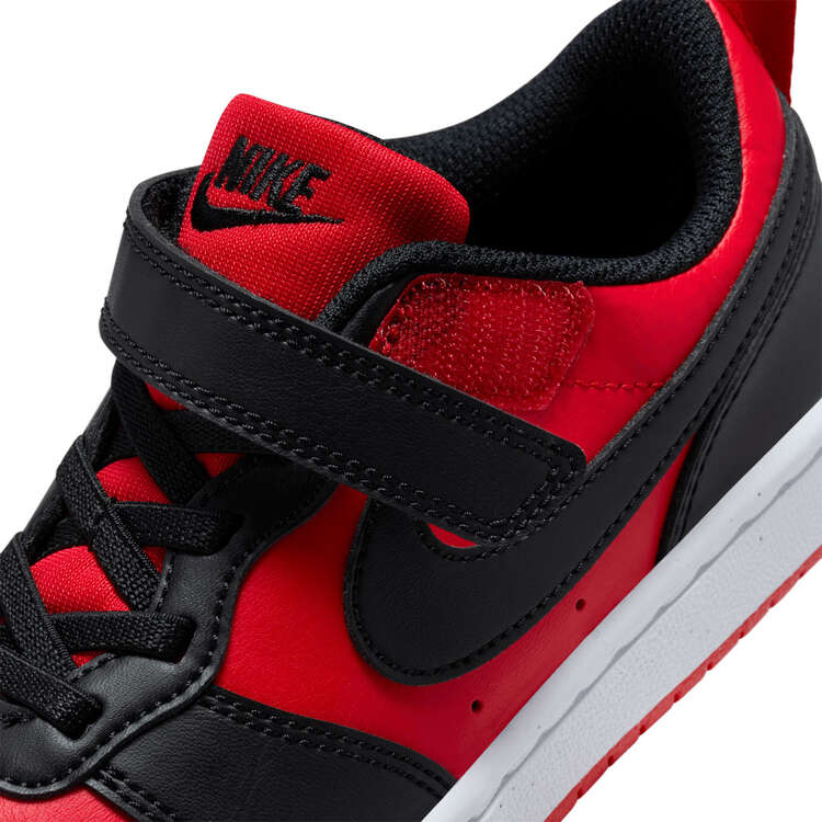 Nike Court Borough Low Recraft PS Kids Casual Shoes, Red/Black, rebel_hi-res