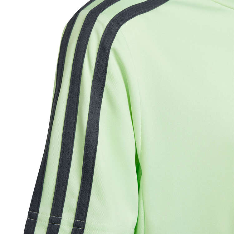 Adidas Kids Training Essentials AEROREADY 3-Stripes Tee, Green/Grey, rebel_hi-res