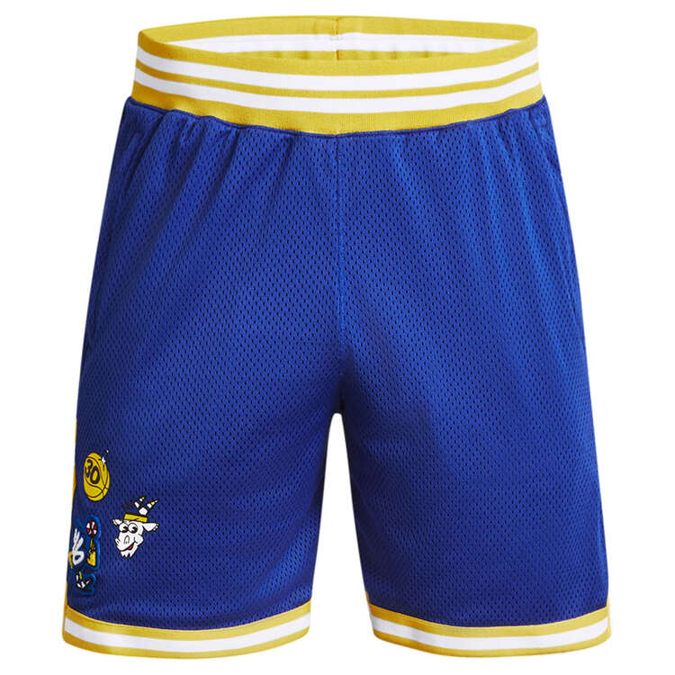 Under Armour Curry Mesh 2 Basketball Shorts, Blue, rebel_hi-res