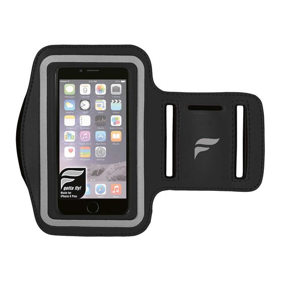 Fly Active iPhone 6 Plus Audio Armband Black OSFA, Black, rebel_hi-res