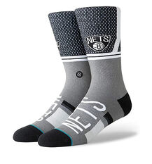 Stance Brooklyn Nets 2020 Shortcut 2 Socks Grey M, Grey, rebel_hi-res