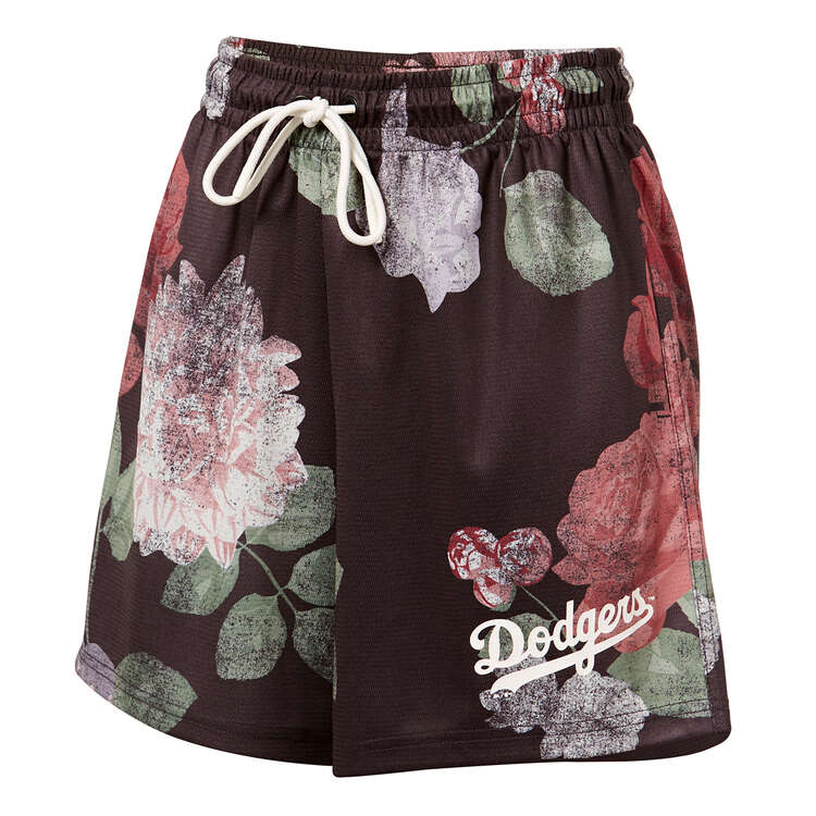 Majestic Womens LA Dodgers Floral Camo Shorts Print M, Print, rebel_hi-res