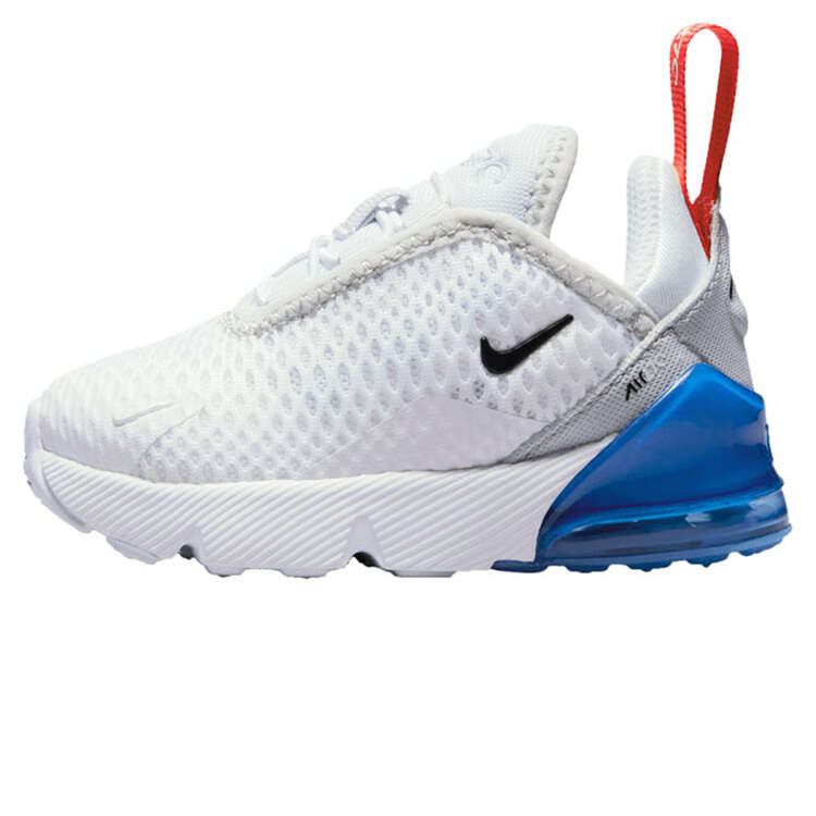 Nike Air Max 270 Toddlers Shoes White/Blue US 4, White/Blue, rebel_hi-res