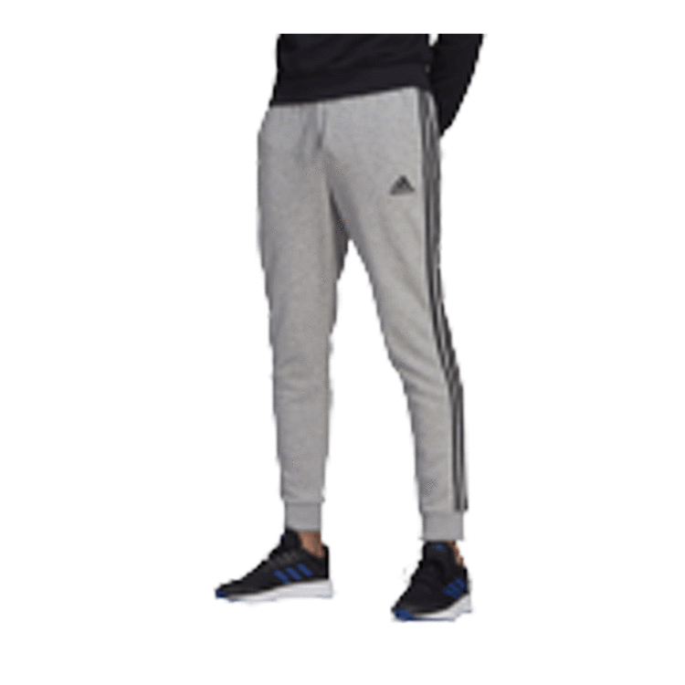 adidas Mens Essentials Fleece Tapered Cuff Pants Grey XXL, Grey, rebel_hi-res