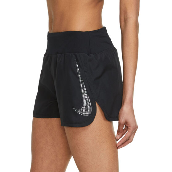 Nike Womens Dri-FIT 3 Inch Running Crew Shorts Black XS, Black, rebel_hi-res