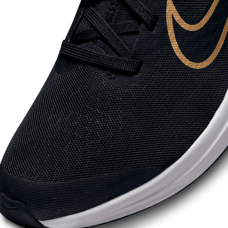 Nike Air Zoom Arcadia 2 GS Kids Running Shoes, Black/White, rebel_hi-res