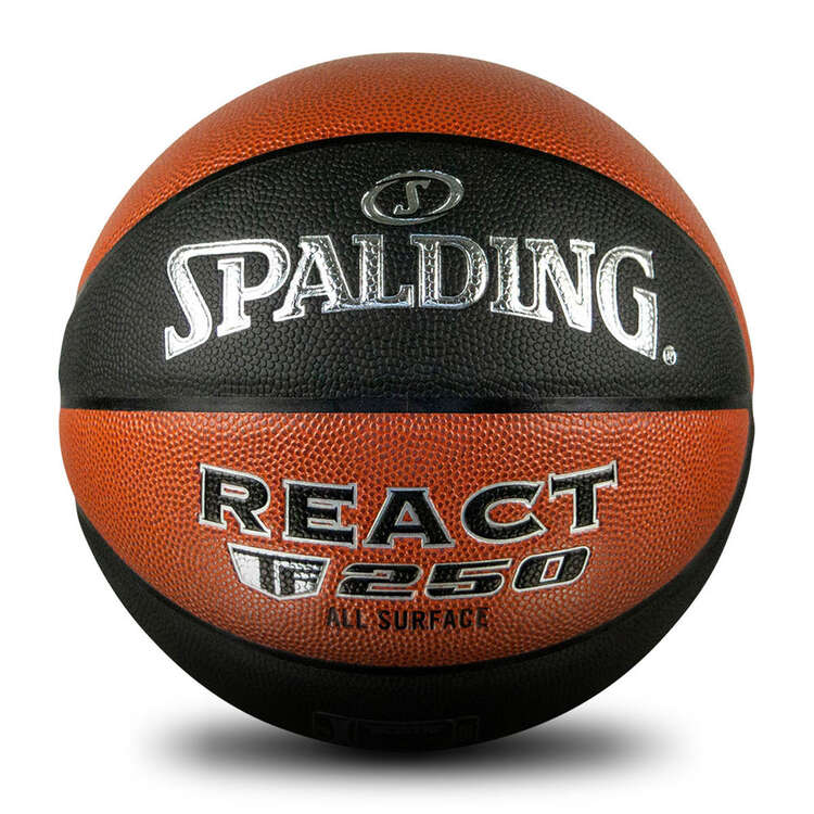 Spalding React TF 250 Basketball, Orange/Black, rebel_hi-res