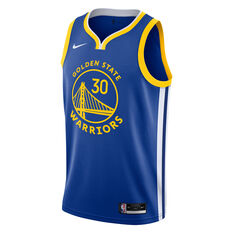Golden State Warriors Steph Curry 2020/21 Mens Icon Jersey Blue S, Blue, rebel_hi-res
