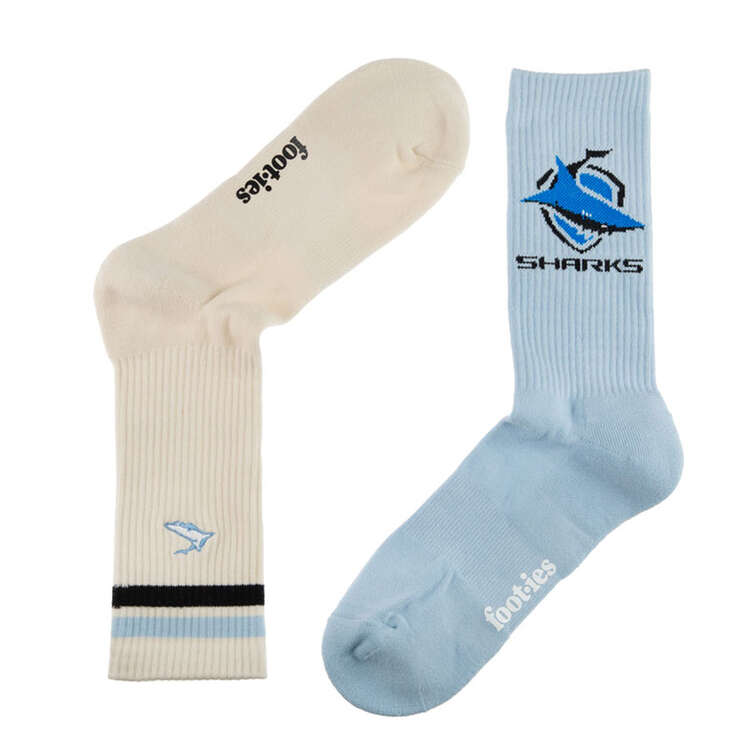 Cronulla-Sutherland Sharks Sneaker Socks 2 Pack, , rebel_hi-res